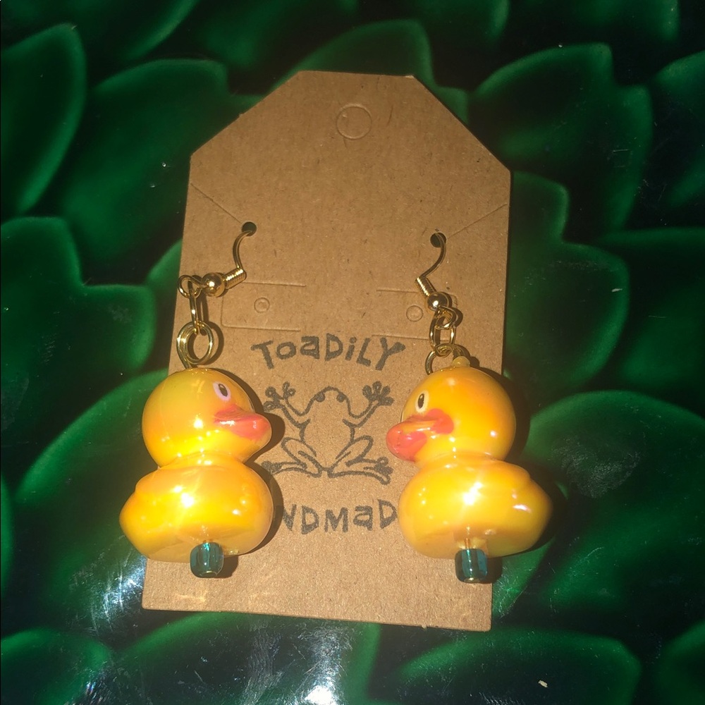 Yellow Duck Earrings - 3 for $25